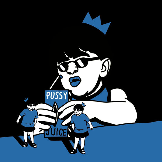 OVERSIZED COBALT BLUE PUSSY JUICE SHIRT