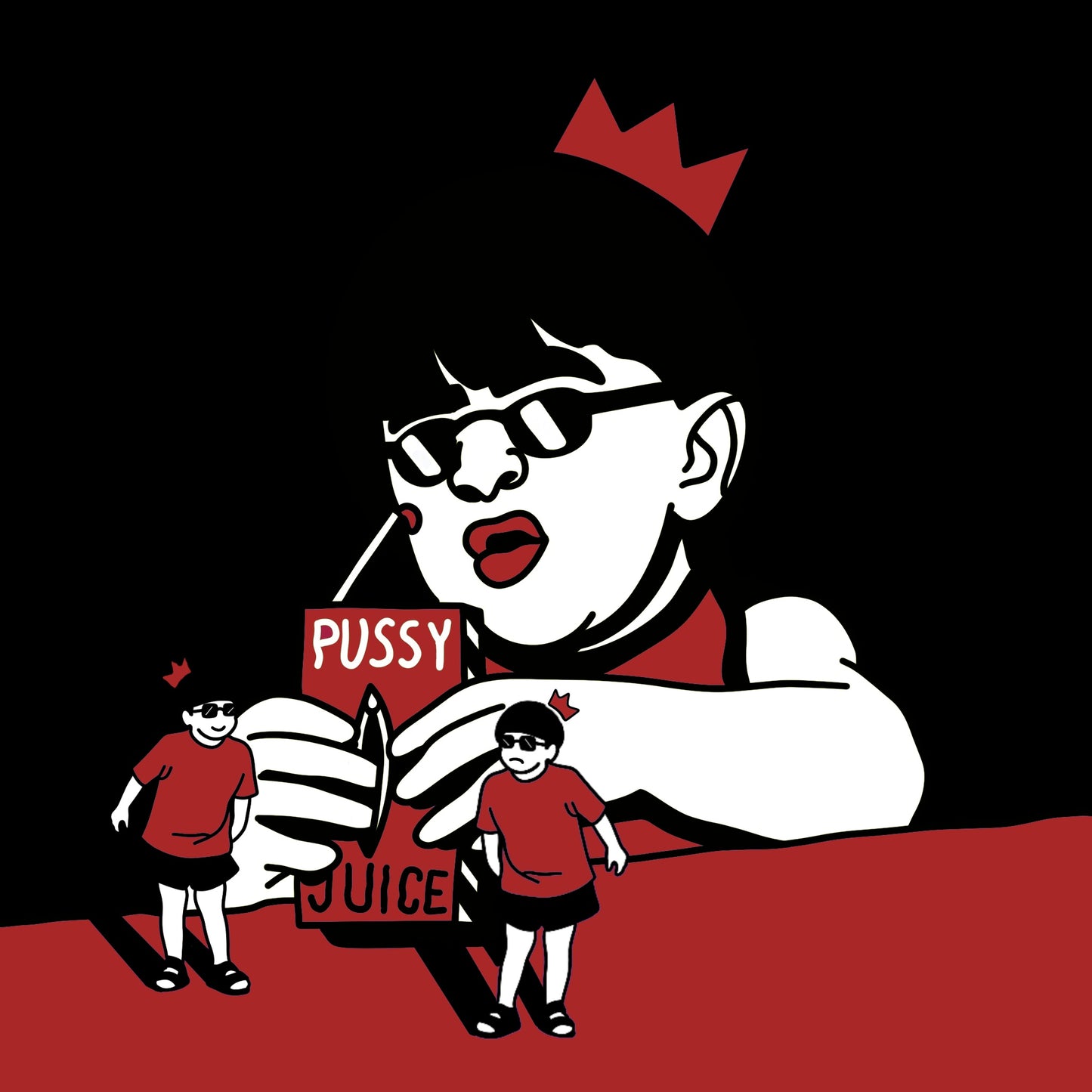 OVERSIZED RED PUSSY JUICE SHIRT